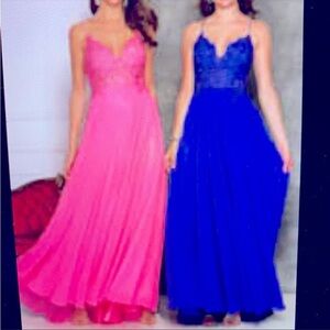 Dave & Johnny royal blue maxi dress